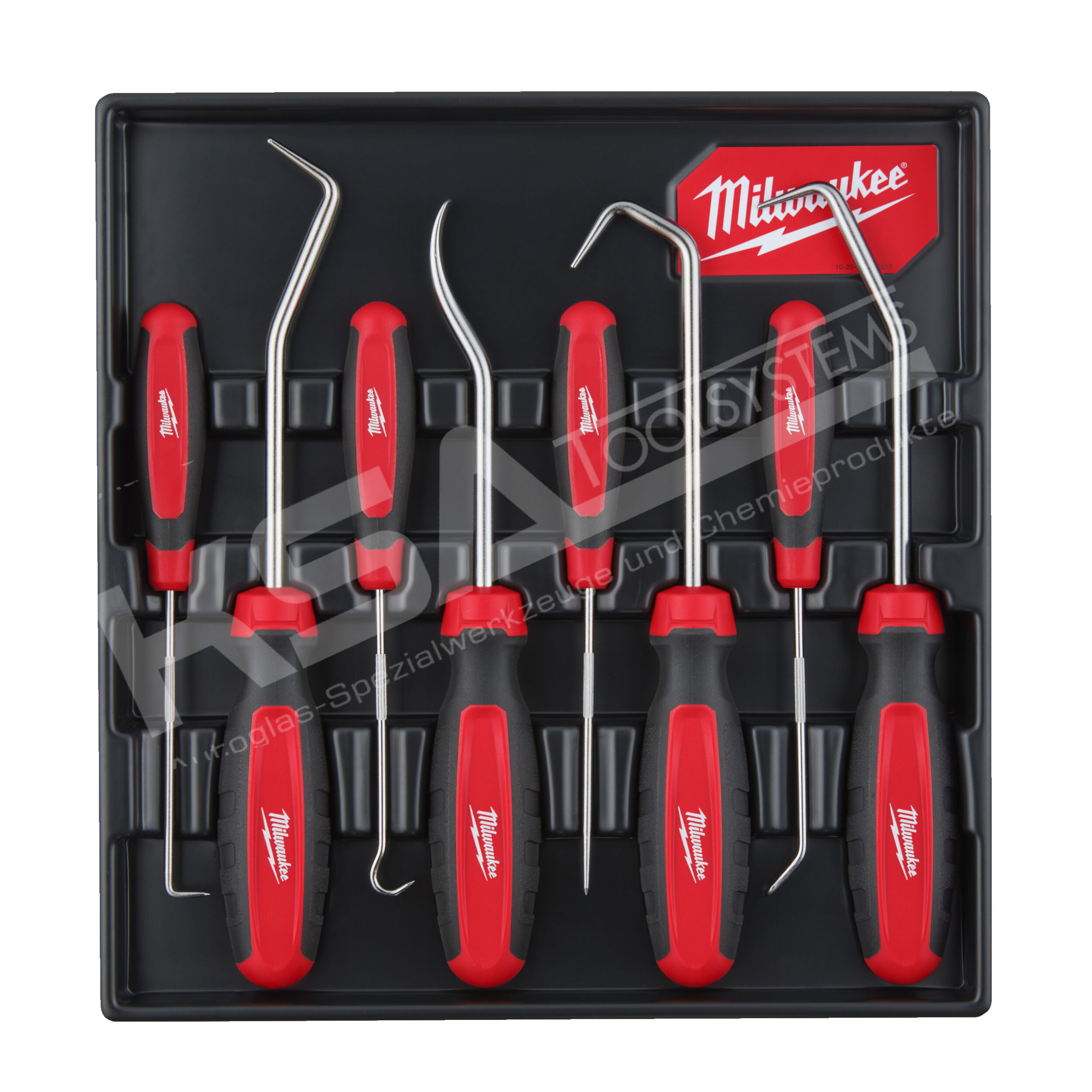 Montagehaken Set 8-teilig: 2 x flach, 2 x gebogen, 2 x 90°, 2 x 45°