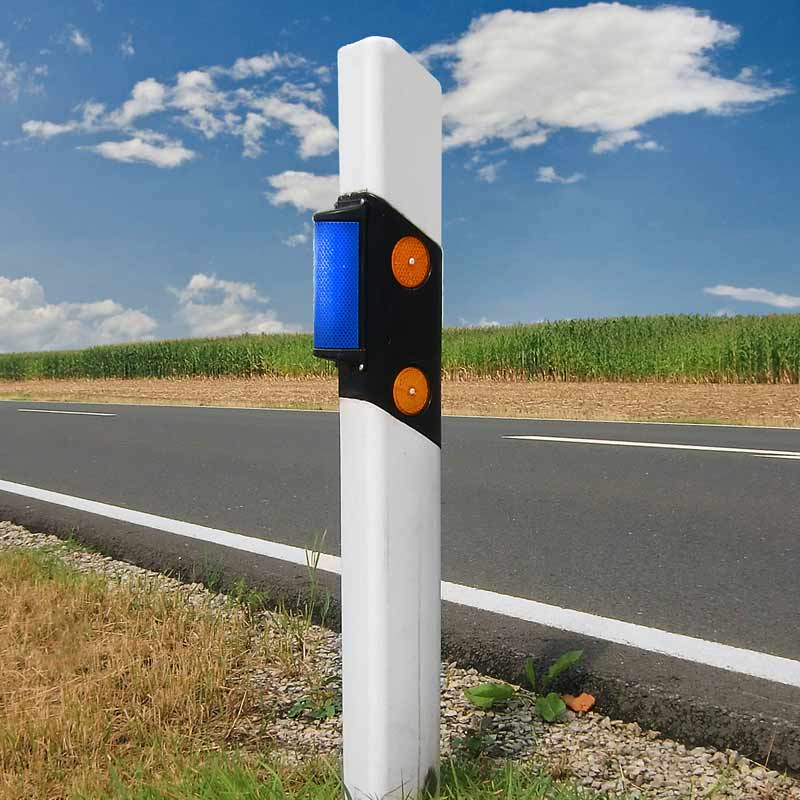 Wildwarn-Reflektoren halbrund in Blau Reflexfolie RA3, ca. 150 x 65 x 44 mm – Bild 5