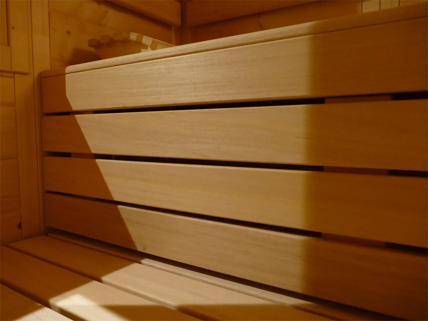 Zwischenbank Saunaliege Verkleidung Sauna ESPE Länge: 194 cm – Bild 9