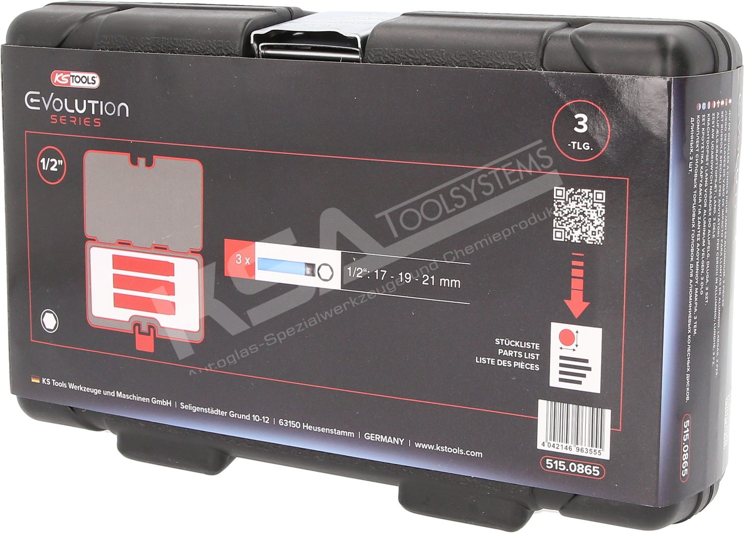 Alu-Felgen Kraft-Stecknuss-Satz, extra lang, 3-tlg, 1/2″, 17, 19, 21 mm – Bild 7