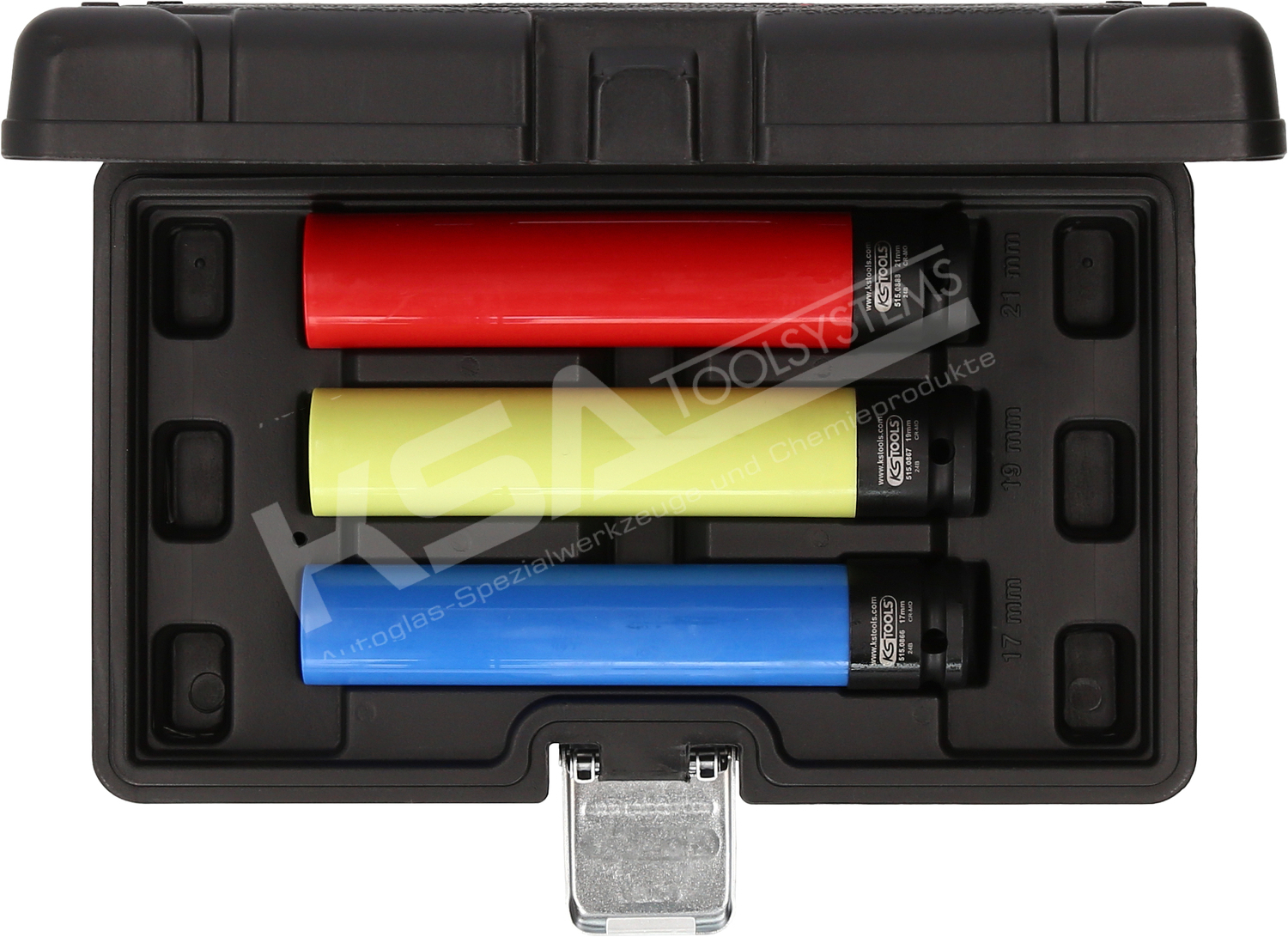 Alu-Felgen Kraft-Stecknuss-Satz, extra lang, 3-tlg, 1/2″, 17, 19, 21 mm – Bild 9