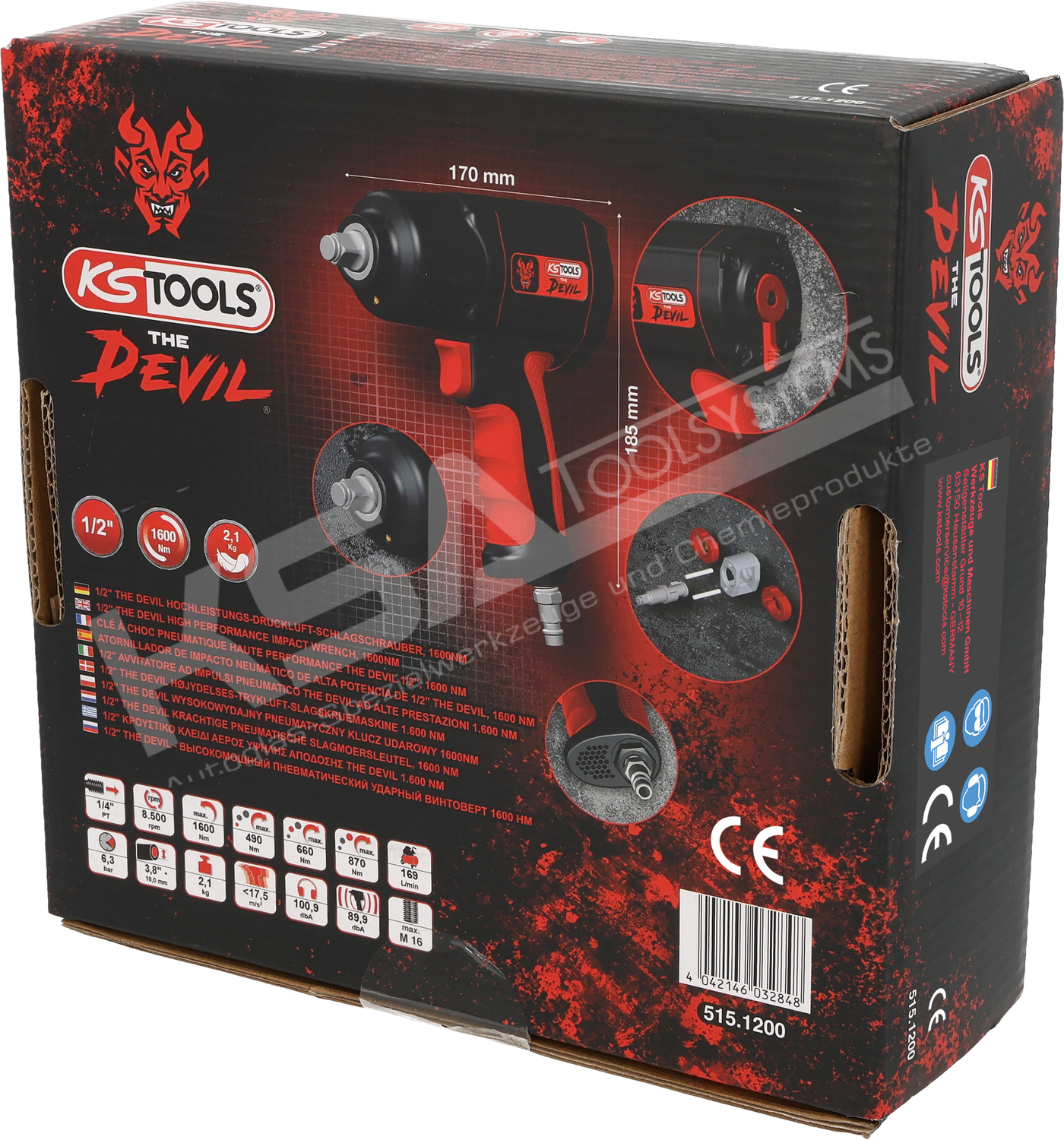 1/2″ THE DEVIL Hochleistungs-Druckluft-Schlagschrauber, 1600Nm – Bild 6