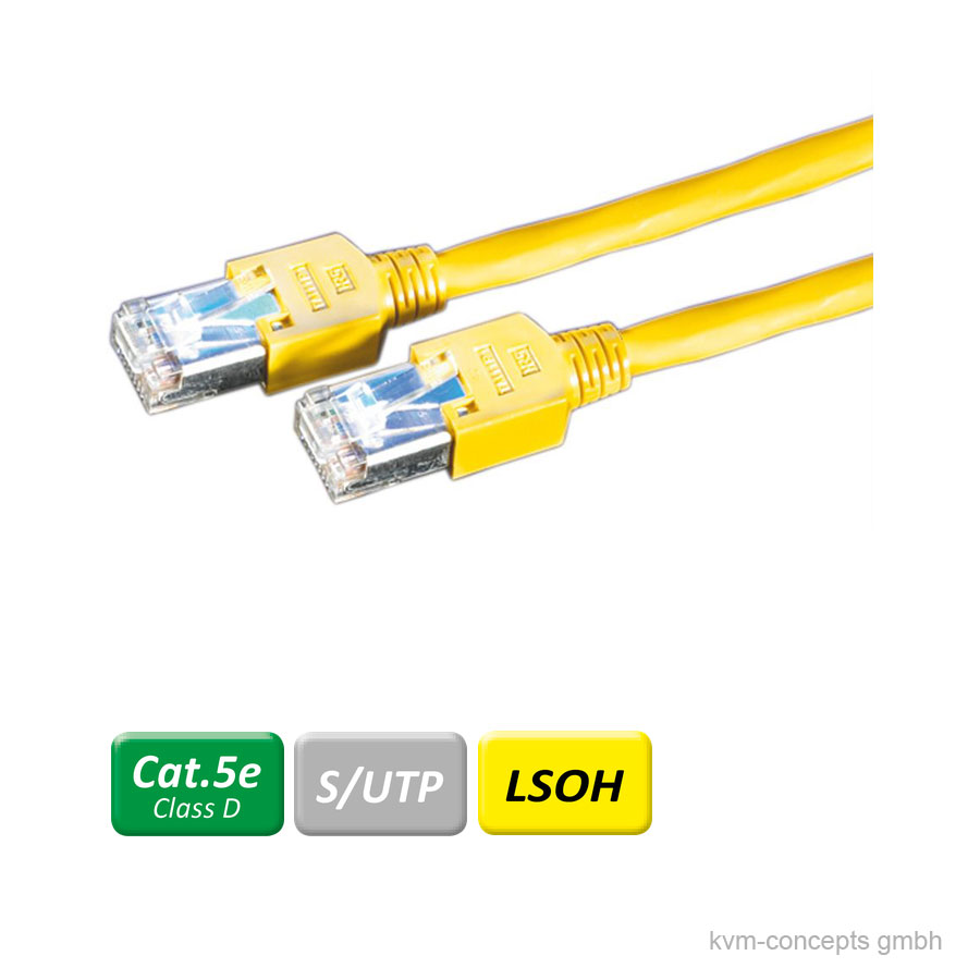 15m DÄTWYLER Patchkabel CAT 5e, gelb – Bild 2