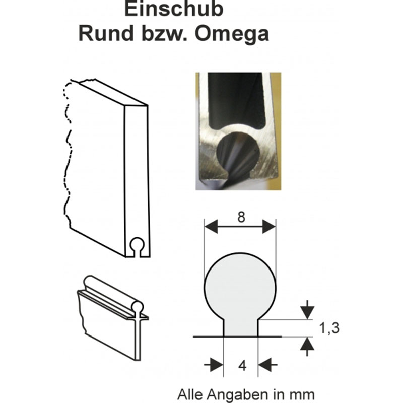 Straßennamenschild Weiß RA1 / RA2, zweiseitig schwarzer Text, Profil Eckig / Rund, 150 mm – Bild 3